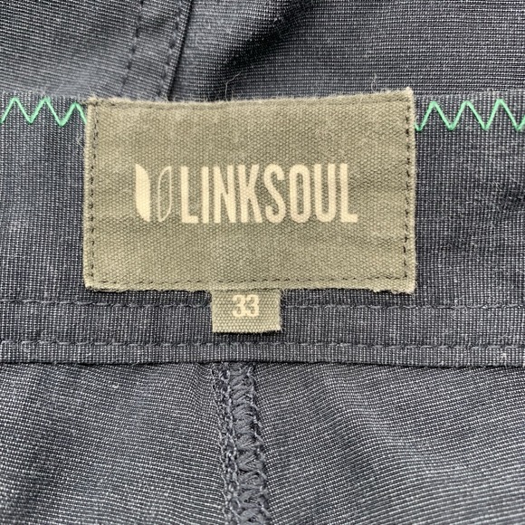 Linksoul Board Shorts Mens 33 Navy Blue Heathered Stretch Swim Trunks LS651 - Picture 4 of 6